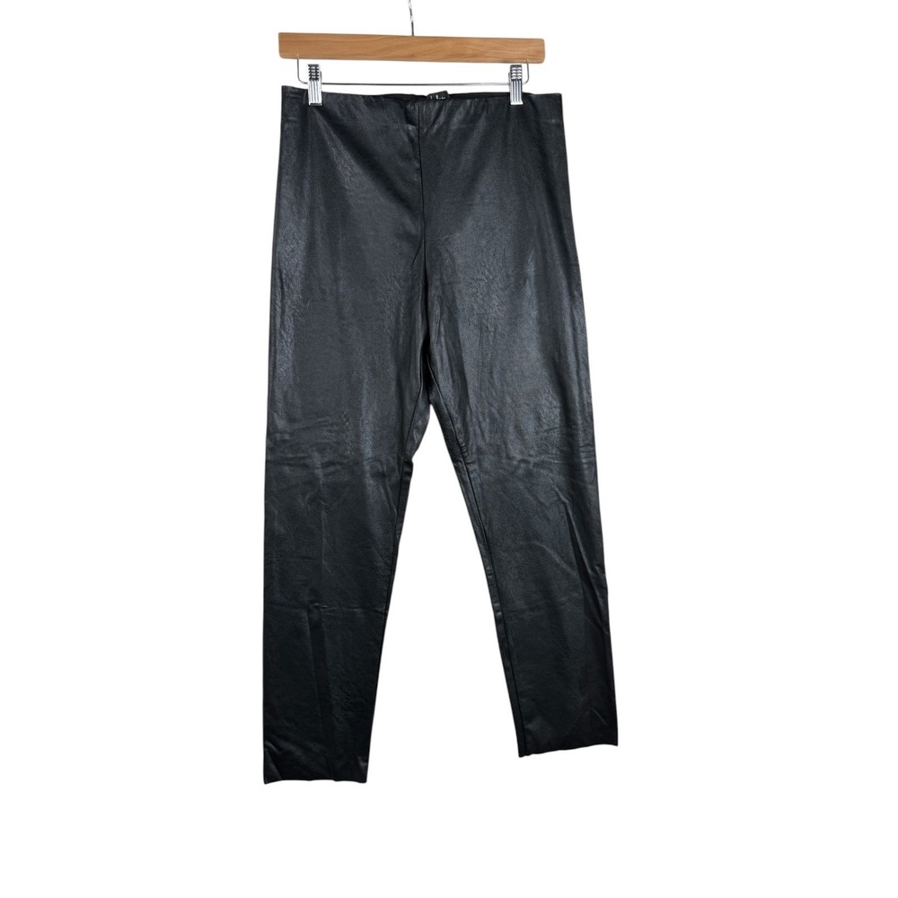 New Lulus Ellianna Faux Leather High Waist Pants size XS‎ Black